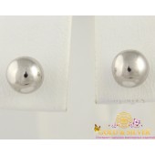Серебряные серьги пусеты (гвоздики) шарики 6 мм. 580055с